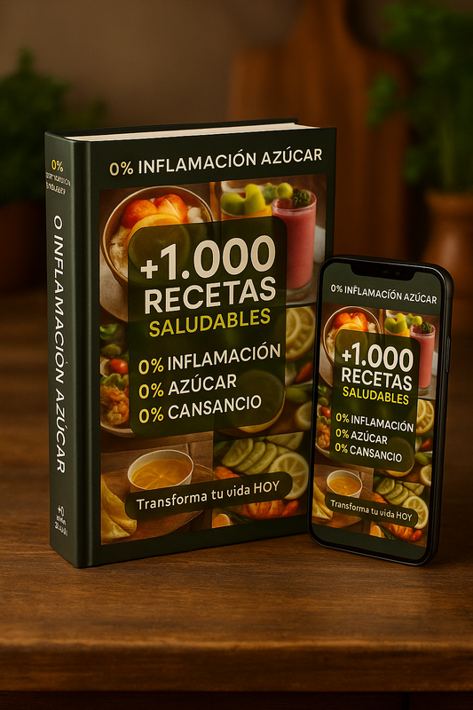 🍽️  +1000 Recetas Saludables SIN Azúcar ❌🍬 | SIN Gluten ❌🌾 🎁 Incluye 20 Regalos Exclusivos para Transformar tu Alimentación